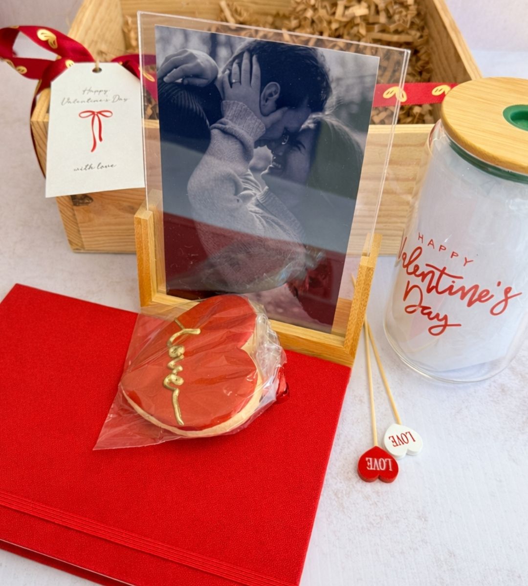 Set san valentin porta retrato